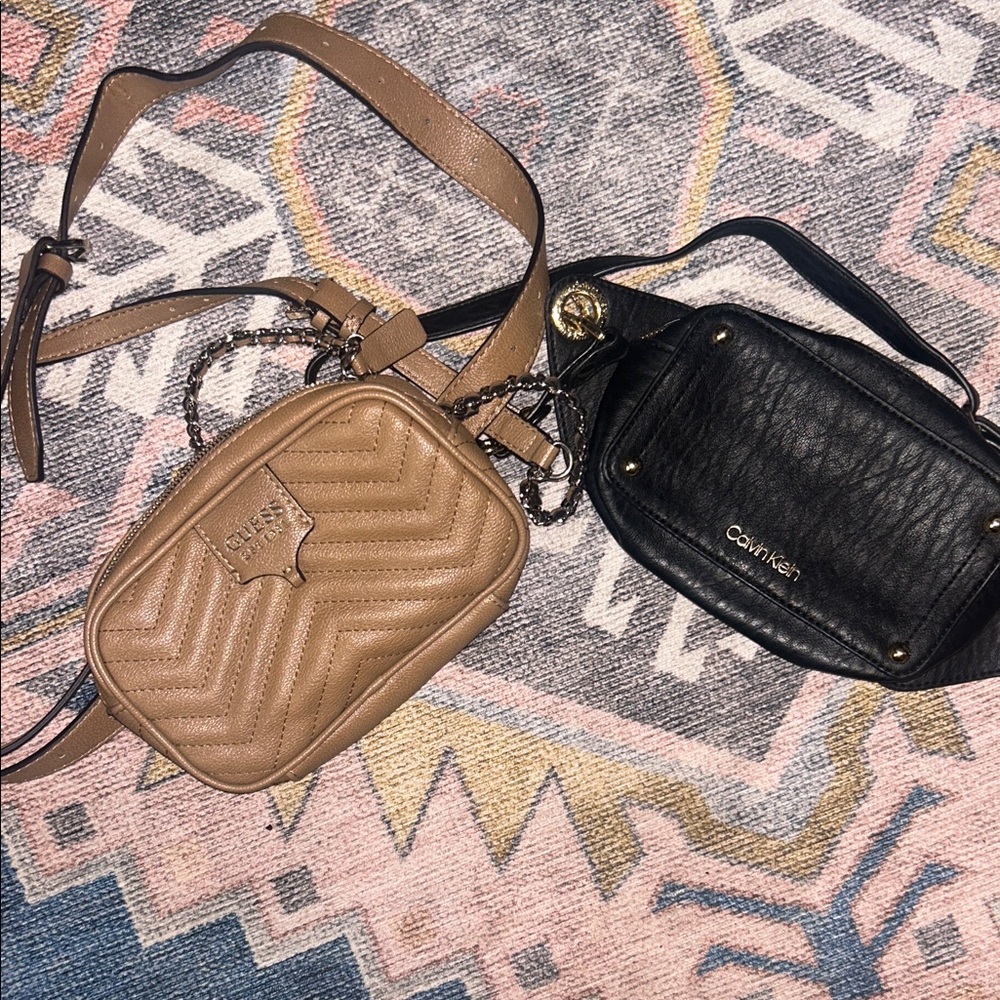 Belt bag bundle. Tan one is guess the black one is Calvin Klein.